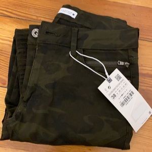 Zara Camo Moto pants size 38 /6 NWT